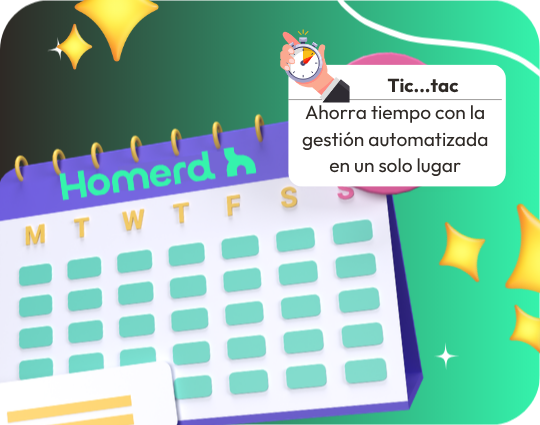 composición artística de un calendario de homerd haciendo referencia a poder gestionar tus citas de trabajo a domicilio fácilmente